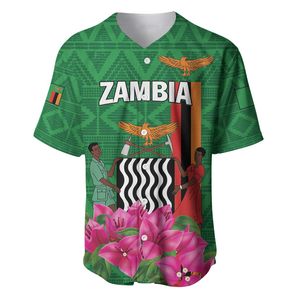 Personalized Icitungu ca Zambia Baseball Jersey Africa Bougainvillea LT01
