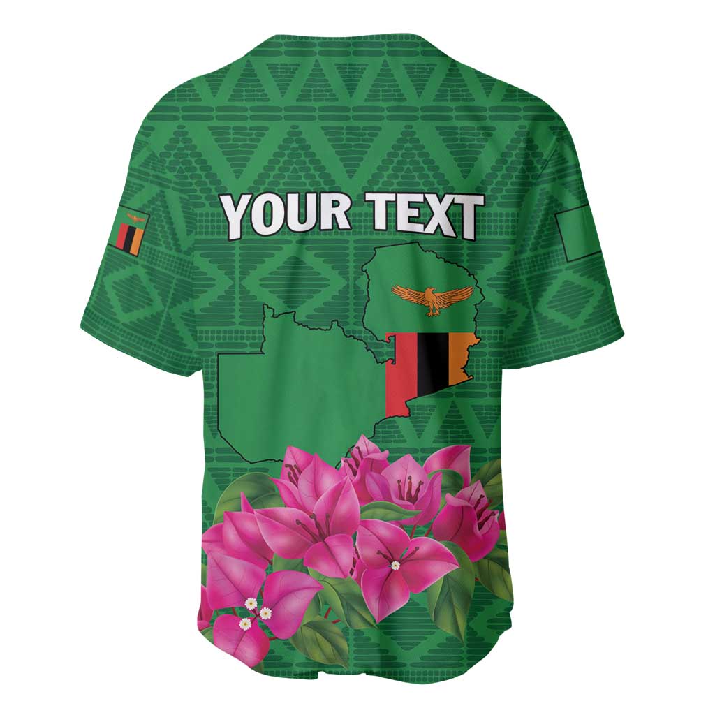 Personalized Icitungu ca Zambia Baseball Jersey Africa Bougainvillea LT01