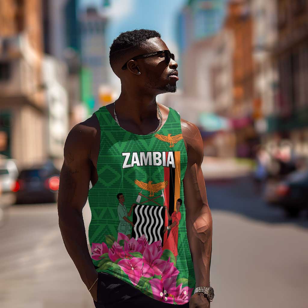 Personalized Icitungu ca Zambia Men Tank Top Africa Bougainvillea LT01