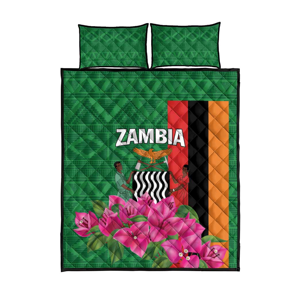 Icitungu ca Zambia Quilt Bed Set Africa Bougainvillea LT01