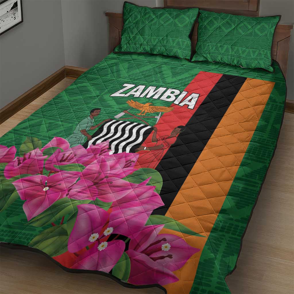 Icitungu ca Zambia Quilt Bed Set Africa Bougainvillea LT01