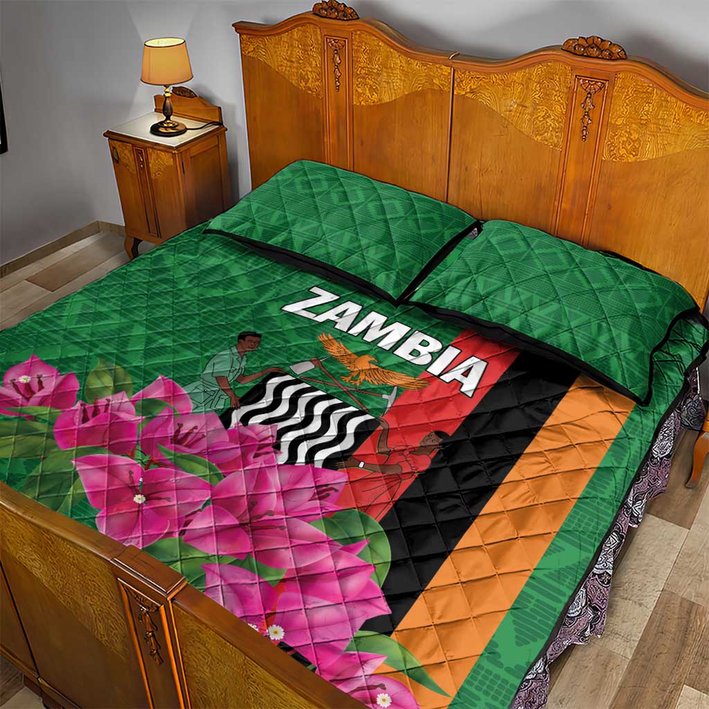 Icitungu ca Zambia Quilt Bed Set Africa Bougainvillea LT01