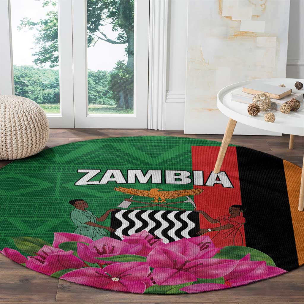 Icitungu ca Zambia Round Carpet Africa Bougainvillea LT01