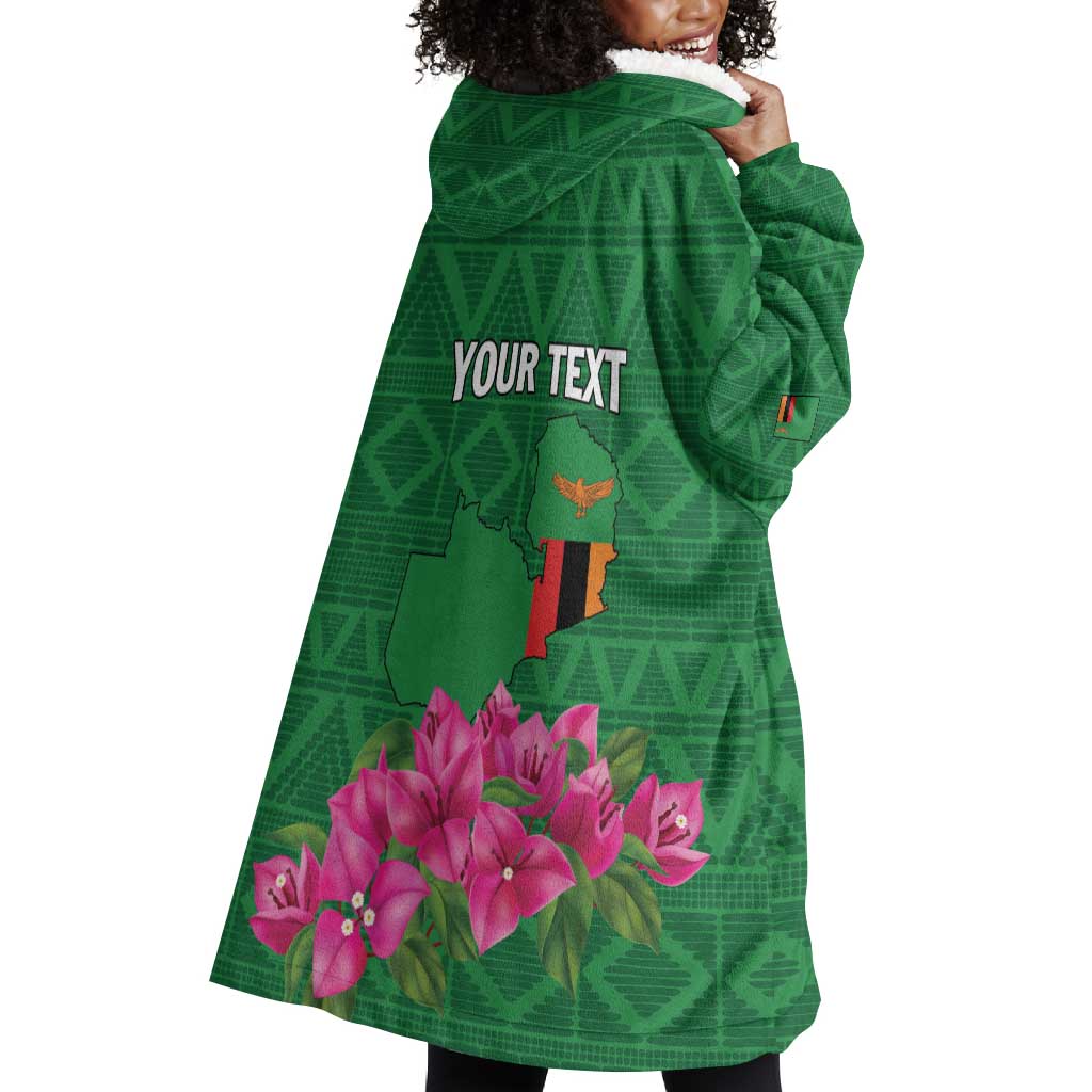 Personalized Icitungu ca Zambia Wearable Blanket Hoodie Africa Bougainvillea LT01