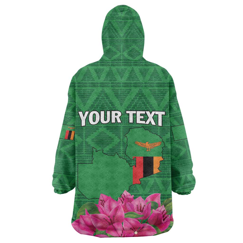 Personalized Icitungu ca Zambia Wearable Blanket Hoodie Africa Bougainvillea LT01