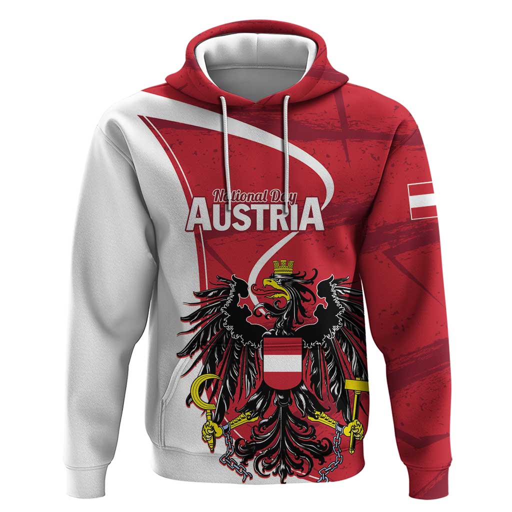 Personalized Austria National Day Hoodie Republik Osterreich Black Eagle LT01