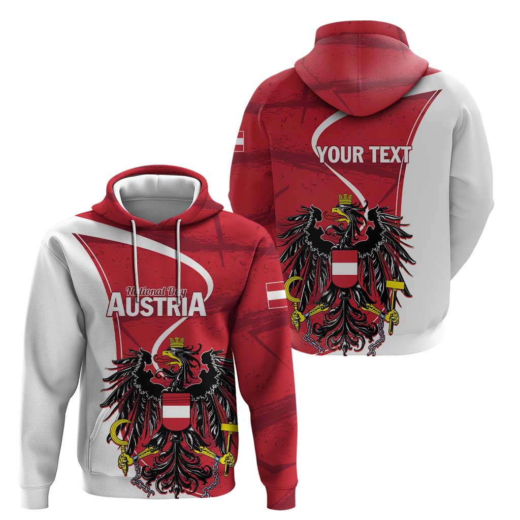 Personalized Austria National Day Hoodie Republik Osterreich Black Eagle LT01