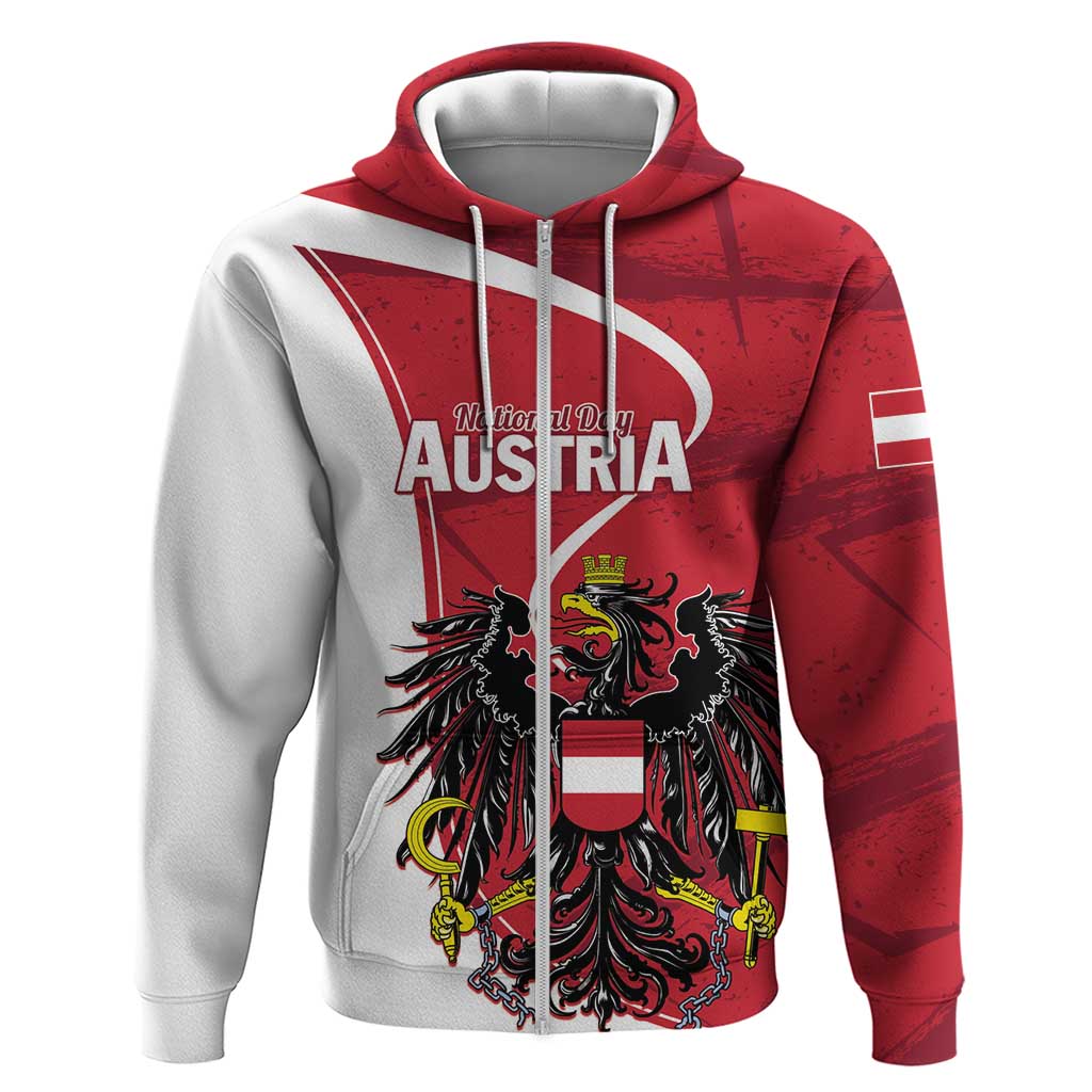 Personalized Austria National Day Hoodie Republik Osterreich Black Eagle LT01