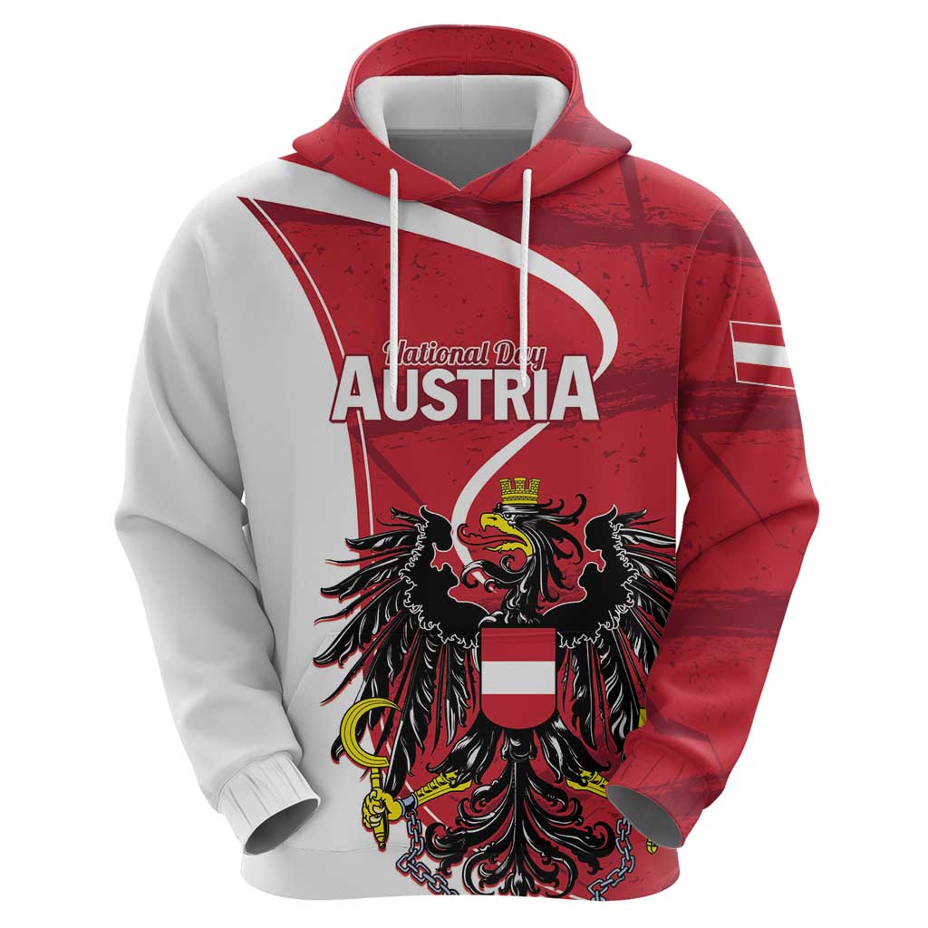 Personalized Austria National Day Hoodie Republik Osterreich Black Eagle LT01