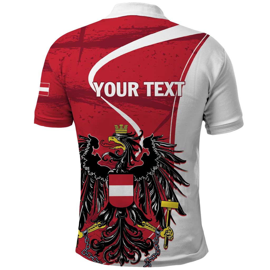 Personalized Austria National Day Polo Shirt Republik Osterreich Black Eagle LT01