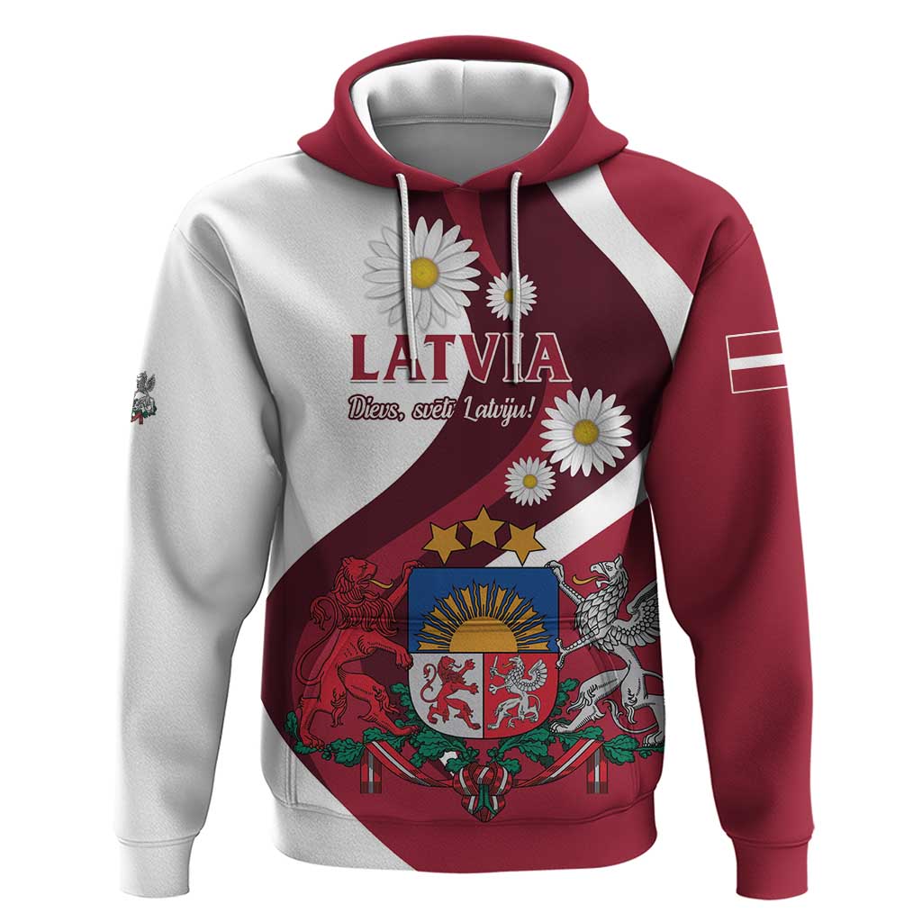Personalized Latvia Hoodie Dievs sveti Latviju LT01