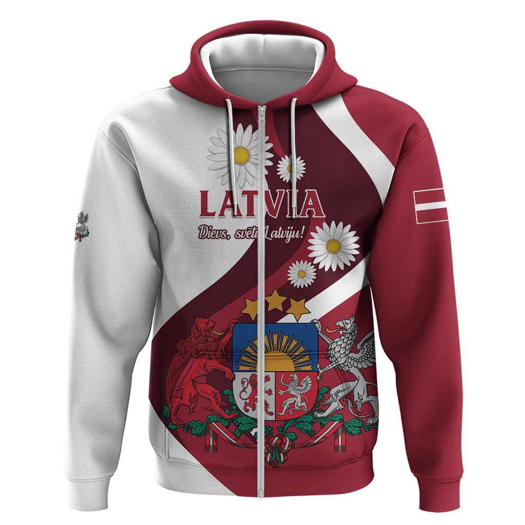 Personalized Latvia Hoodie Dievs sveti Latviju LT01