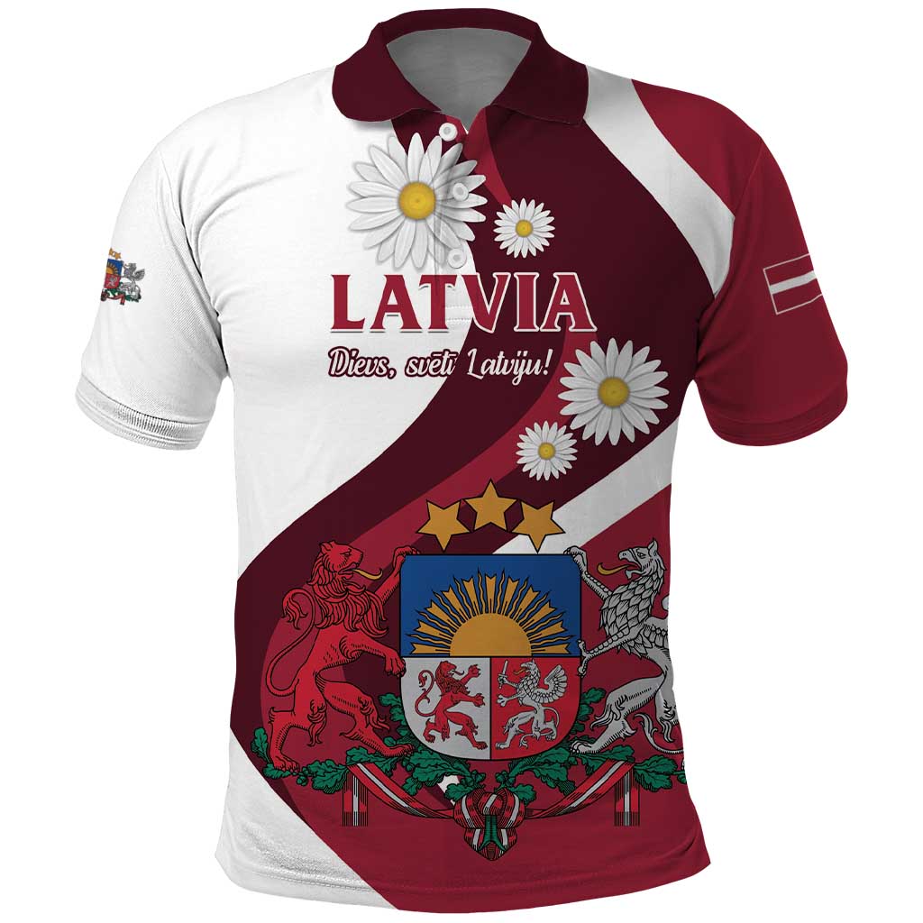 Personalized Latvia Polo Shirt Dievs sveti Latviju LT01