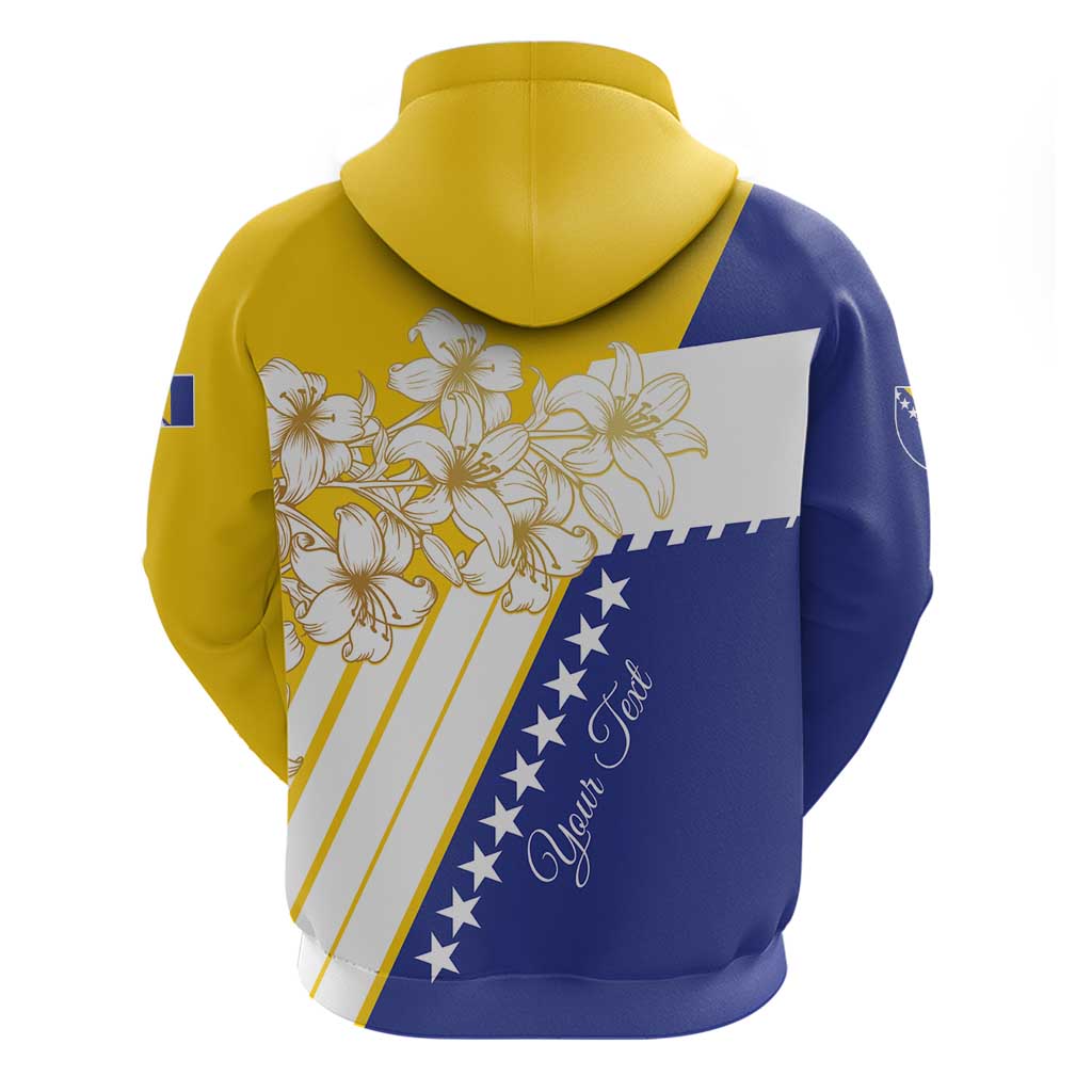 Personalized Bosnia and Herzegovina Hoodie Stars With Golden Lily LT01