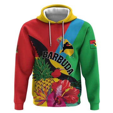 Personalised Barbuda Hoodie Frigate Bird Tropical Style LT01