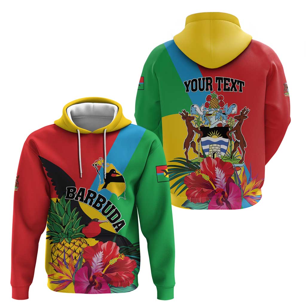Personalised Barbuda Hoodie Frigate Bird Tropical Style LT01