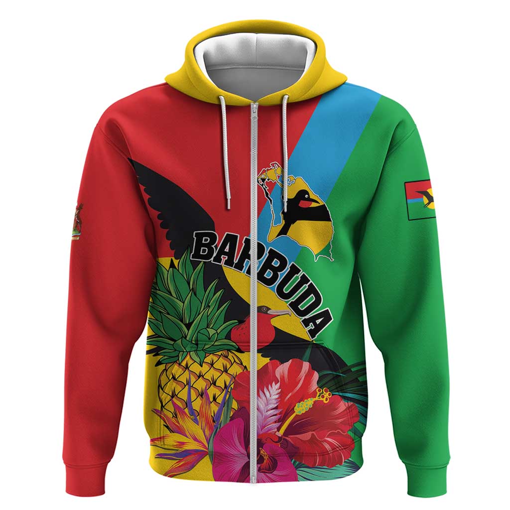 Personalised Barbuda Hoodie Frigate Bird Tropical Style LT01