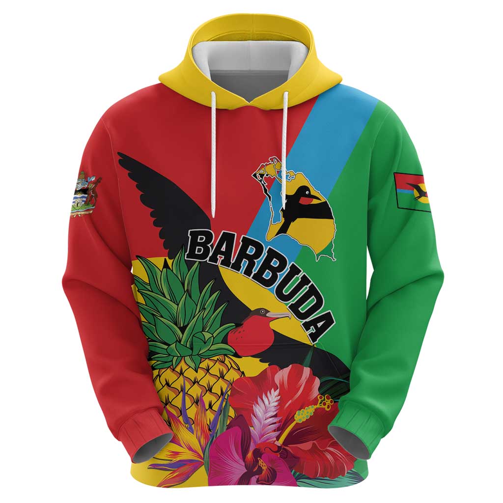 Personalised Barbuda Hoodie Frigate Bird Tropical Style LT01