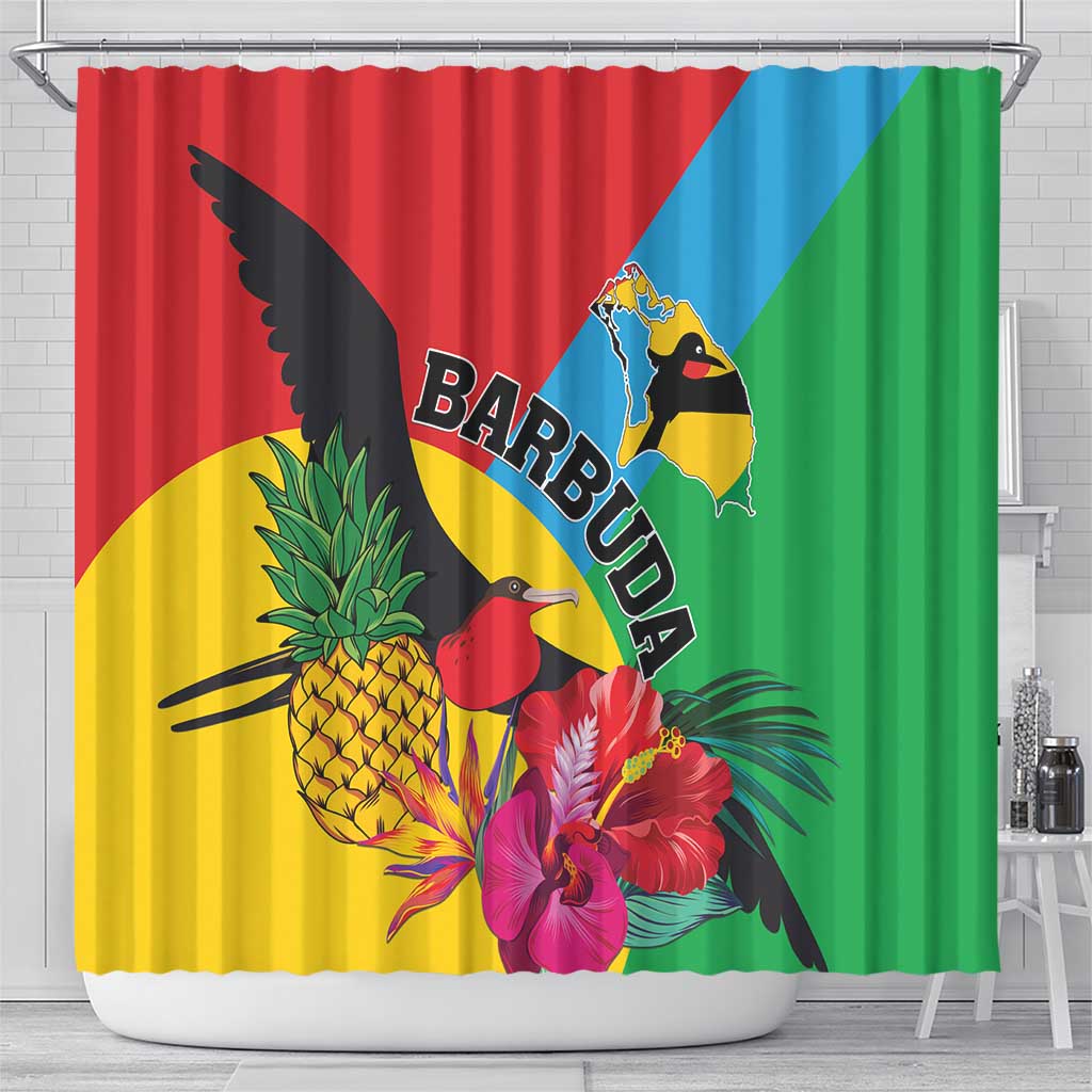 Barbuda Shower Curtain Frigate Bird Tropical Style LT01