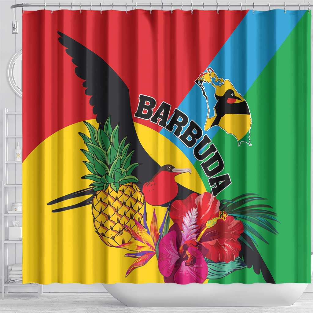 Barbuda Shower Curtain Frigate Bird Tropical Style LT01