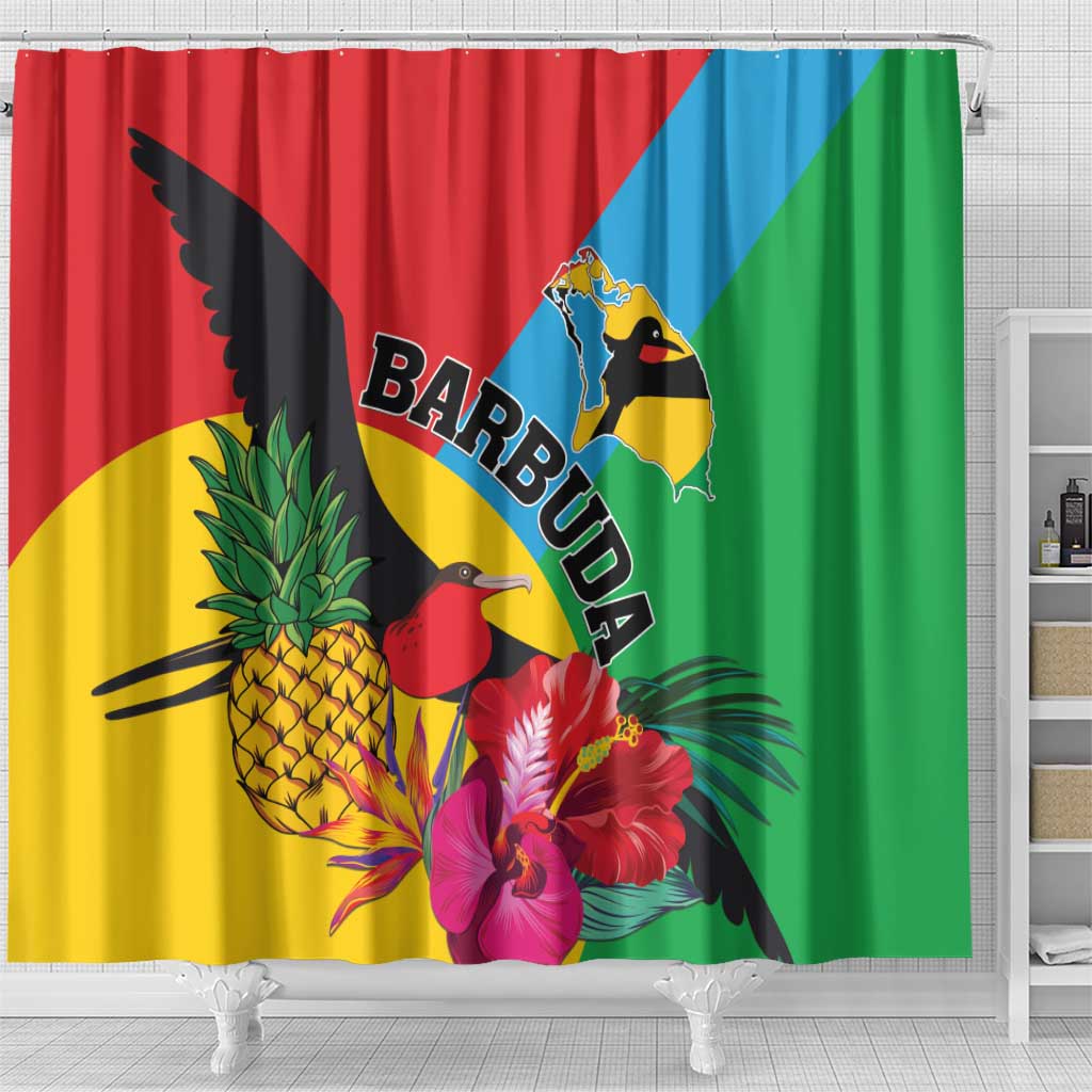 Barbuda Shower Curtain Frigate Bird Tropical Style LT01