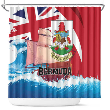 Bermuda Shower Curtain Quo Fata Ferunt LT01