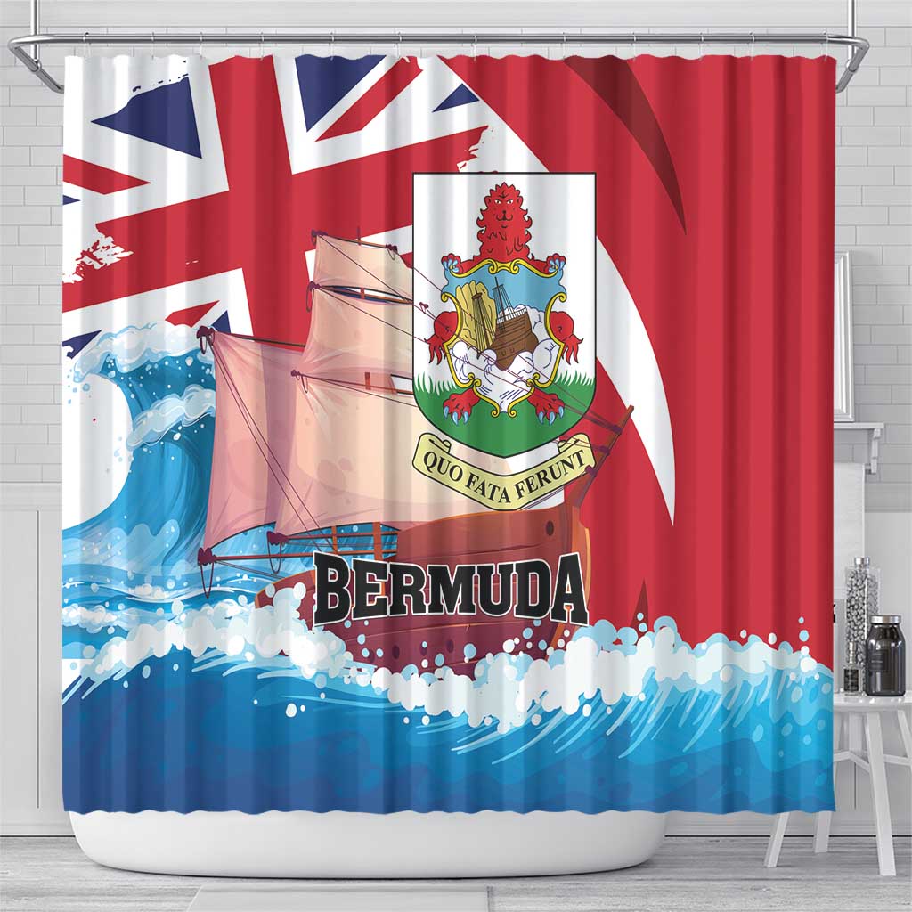 Bermuda Shower Curtain Quo Fata Ferunt LT01