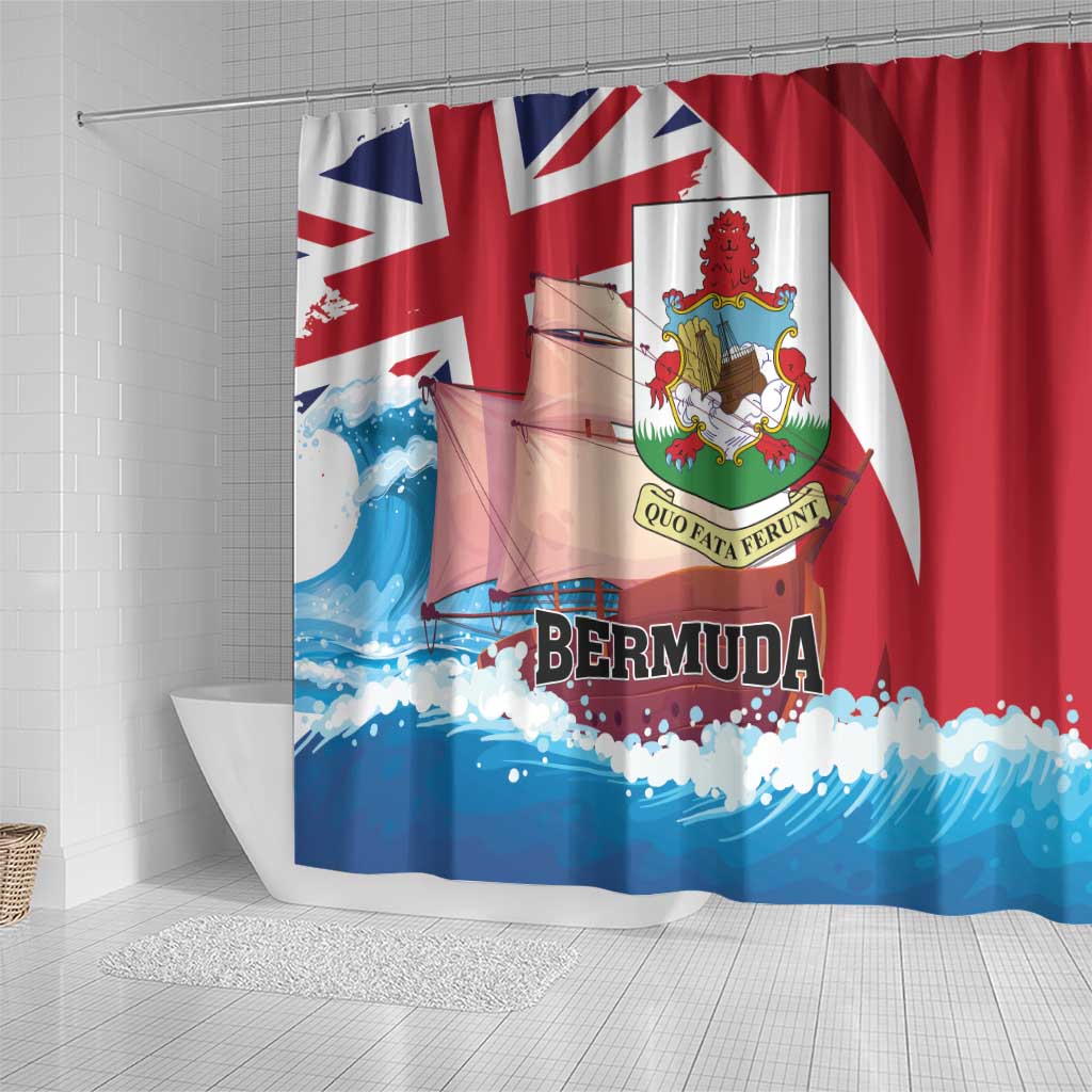 Bermuda Shower Curtain Quo Fata Ferunt LT01