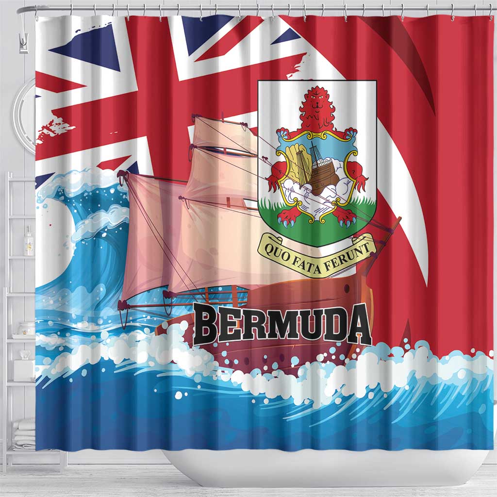 Bermuda Shower Curtain Quo Fata Ferunt LT01