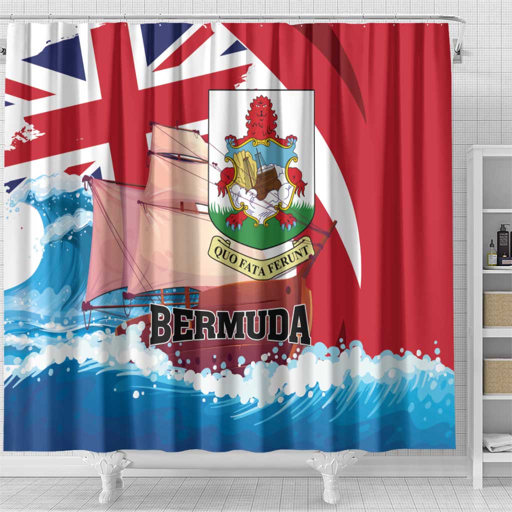 Bermuda Shower Curtain Quo Fata Ferunt LT01