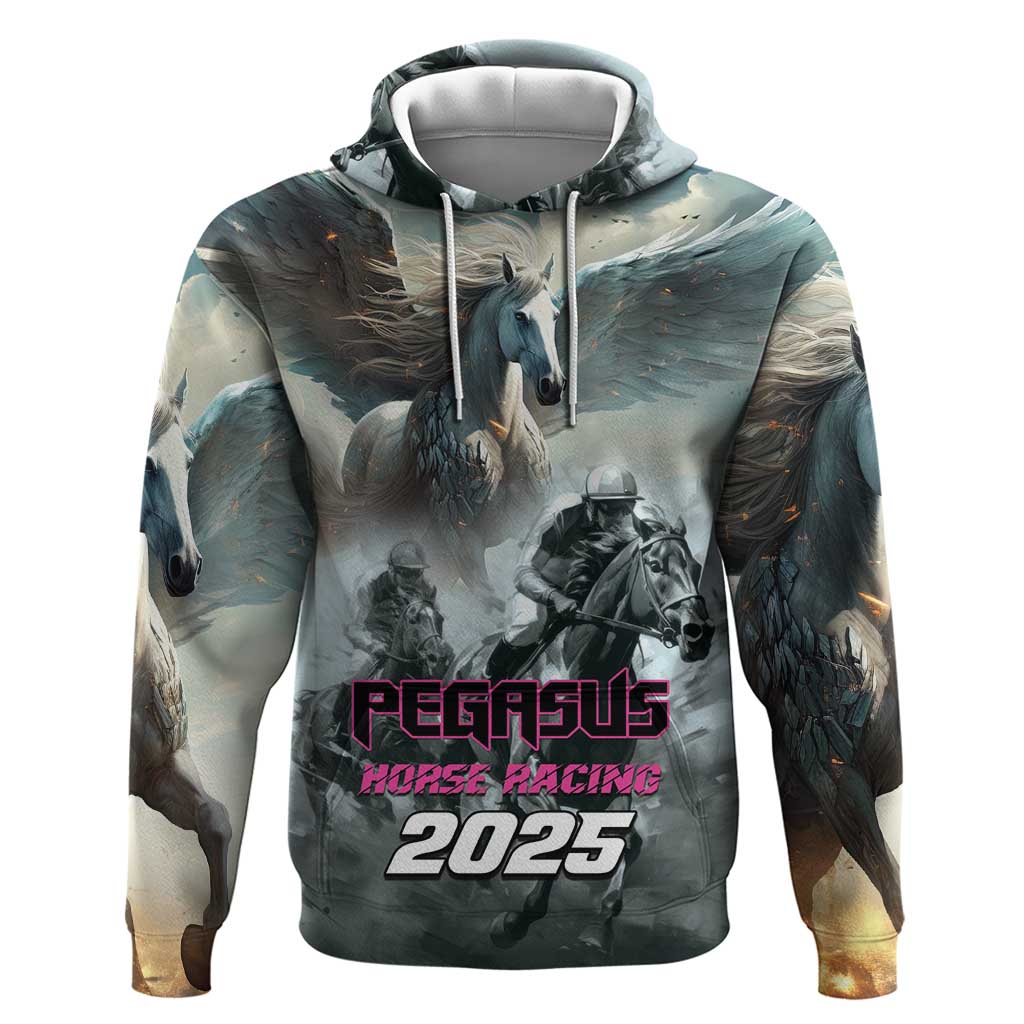 Personalized Pegasus Horse Racing 2025 Hoodie Soar to Victory LT01