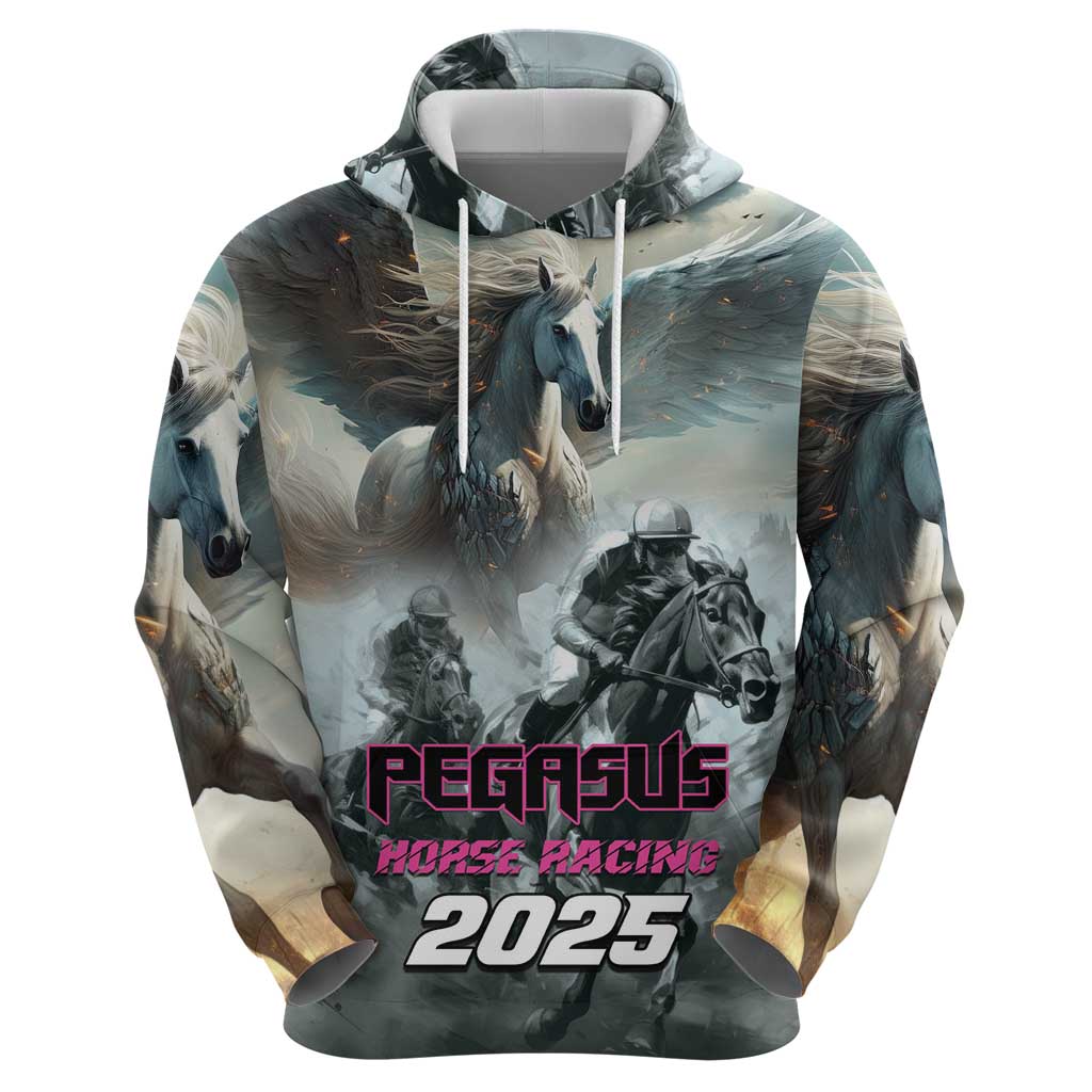 Personalized Pegasus Horse Racing 2025 Hoodie Soar to Victory LT01