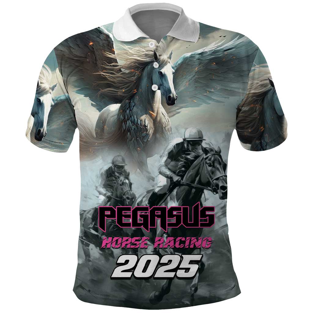 Personalized Pegasus Horse Racing 2025 Polo Shirt Soar to Victory LT01