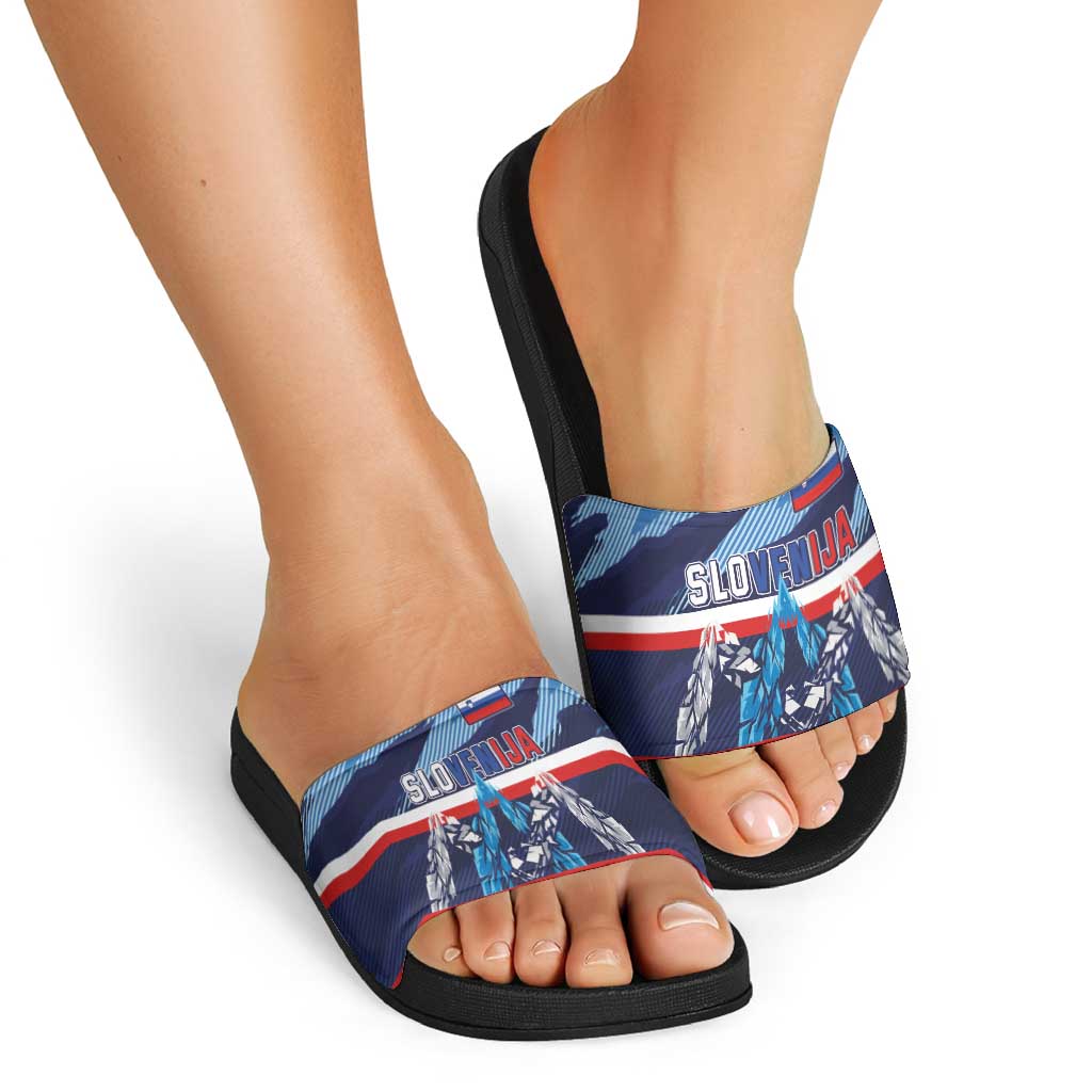 Slovenia Sport Fan Jersey Slide Sandals Broken Ice Style Patterns LT03