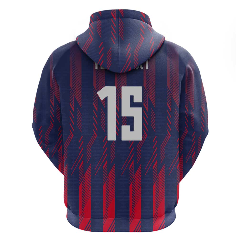 Custom Serbia Sport Fan Jersey Hoodie Eagle Wings with Sporty Stripes Style LT03