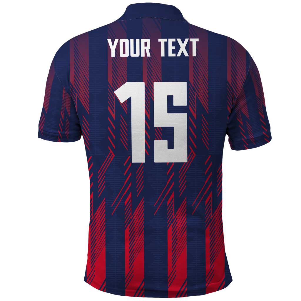 Custom Serbia Sport Fan Jersey Polo Shirt Eagle Wings with Sporty Stripes Style LT03
