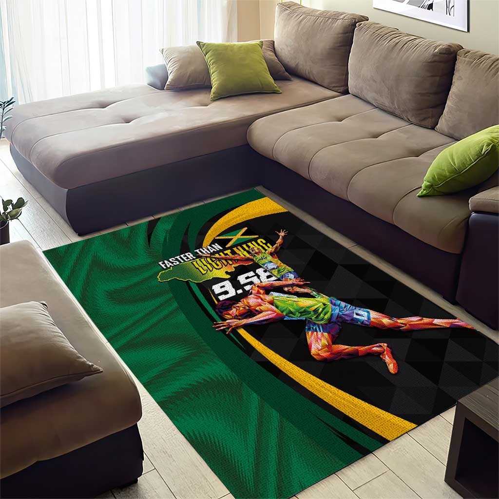 Proud of Jamaican Area Rug Faster Than Lightning-9.58 Seconds LT03