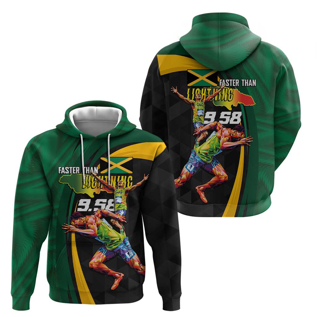 Jamaican Pride Hoodie 9.58 Seconds-Faster Than Lightning LT03