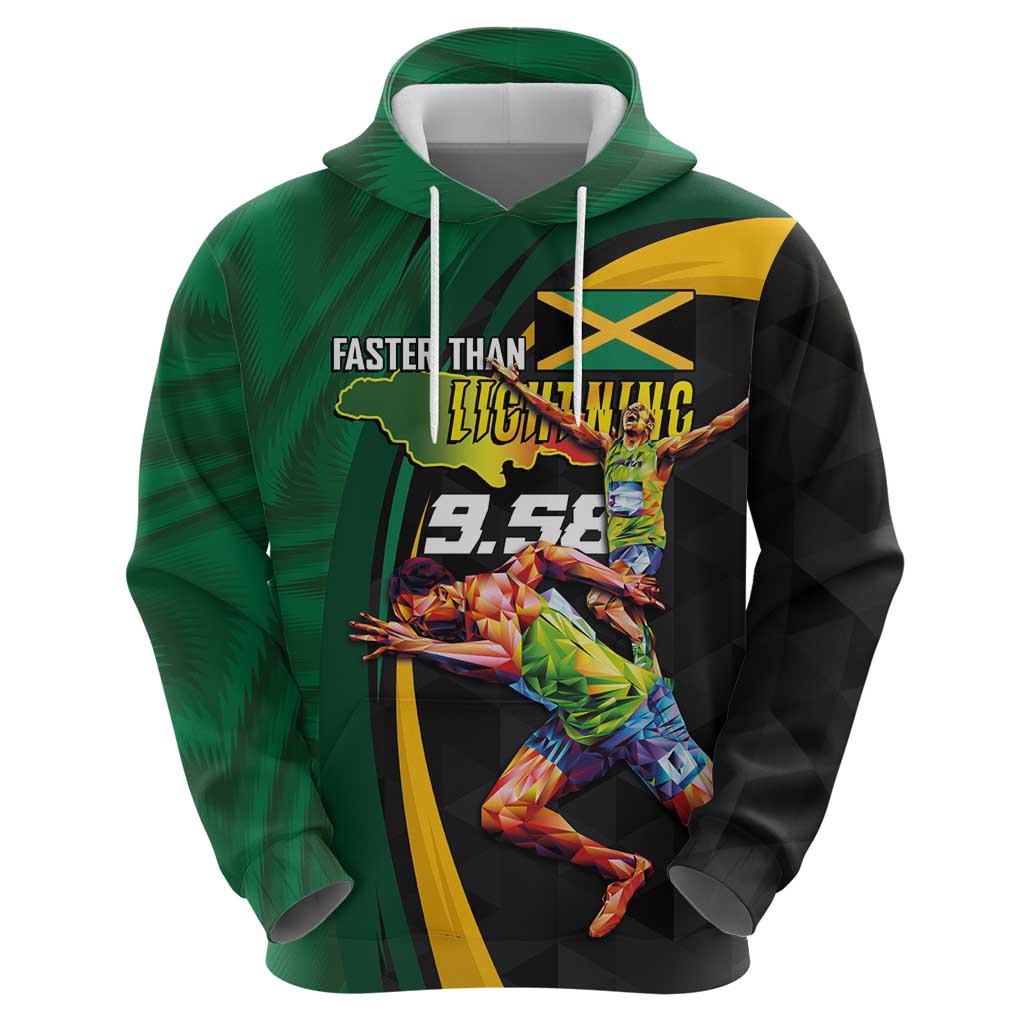 Jamaican Pride Hoodie 9.58 Seconds-Faster Than Lightning LT03