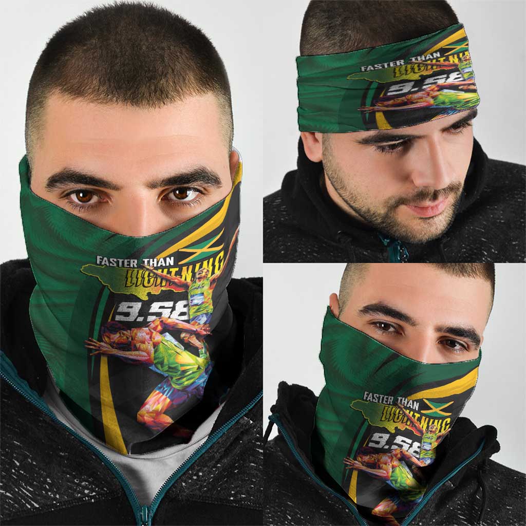 Jamaican Pride Neck Gaiter 9.58 Seconds-Faster Than Lightning LT03