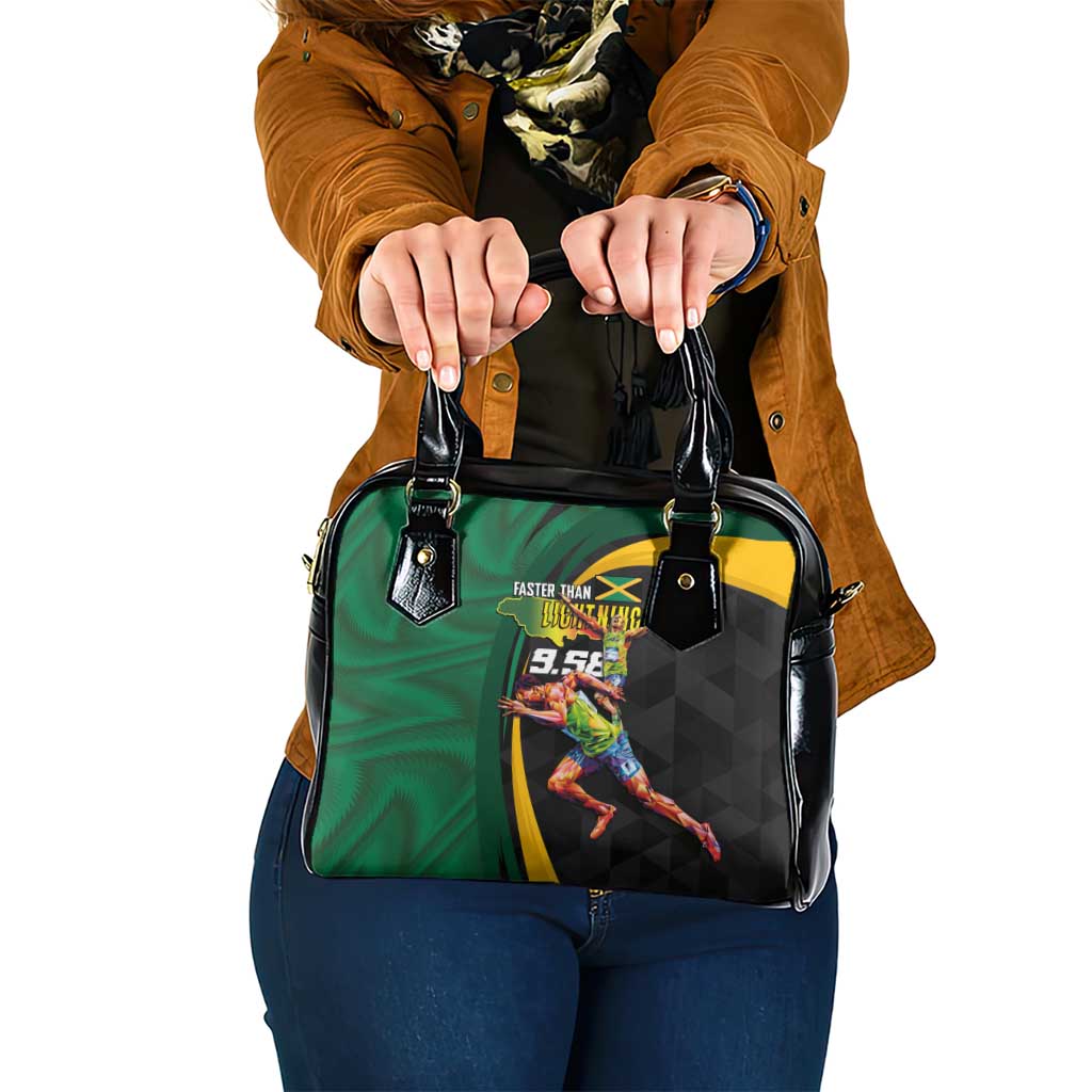 Jamaican Pride Shoulder Handbag 9.58 Seconds-Faster Than Lightning LT03