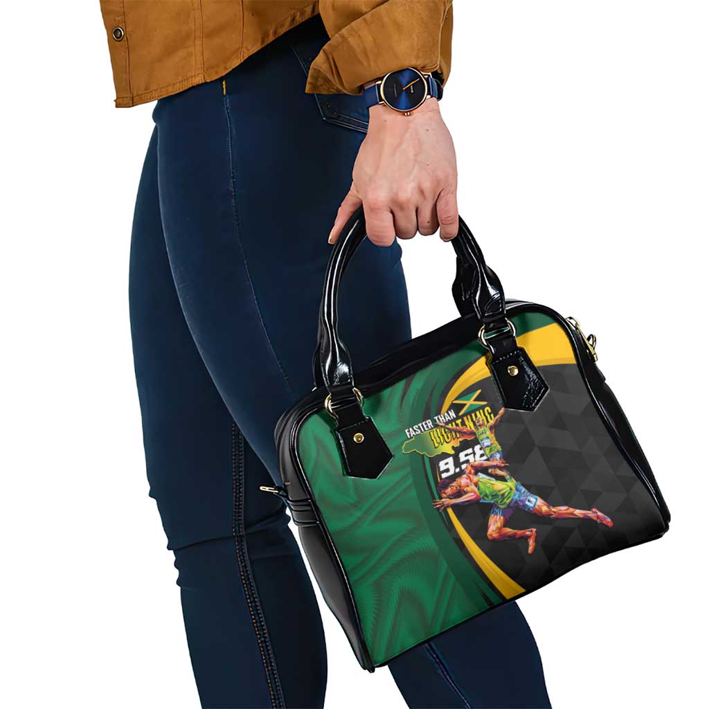 Jamaican Pride Shoulder Handbag 9.58 Seconds-Faster Than Lightning LT03