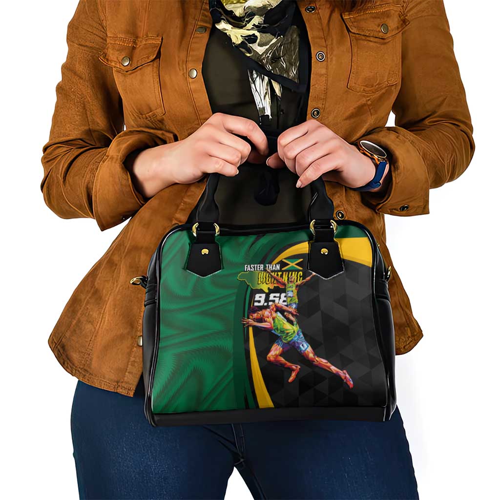 Jamaican Pride Shoulder Handbag 9.58 Seconds-Faster Than Lightning LT03
