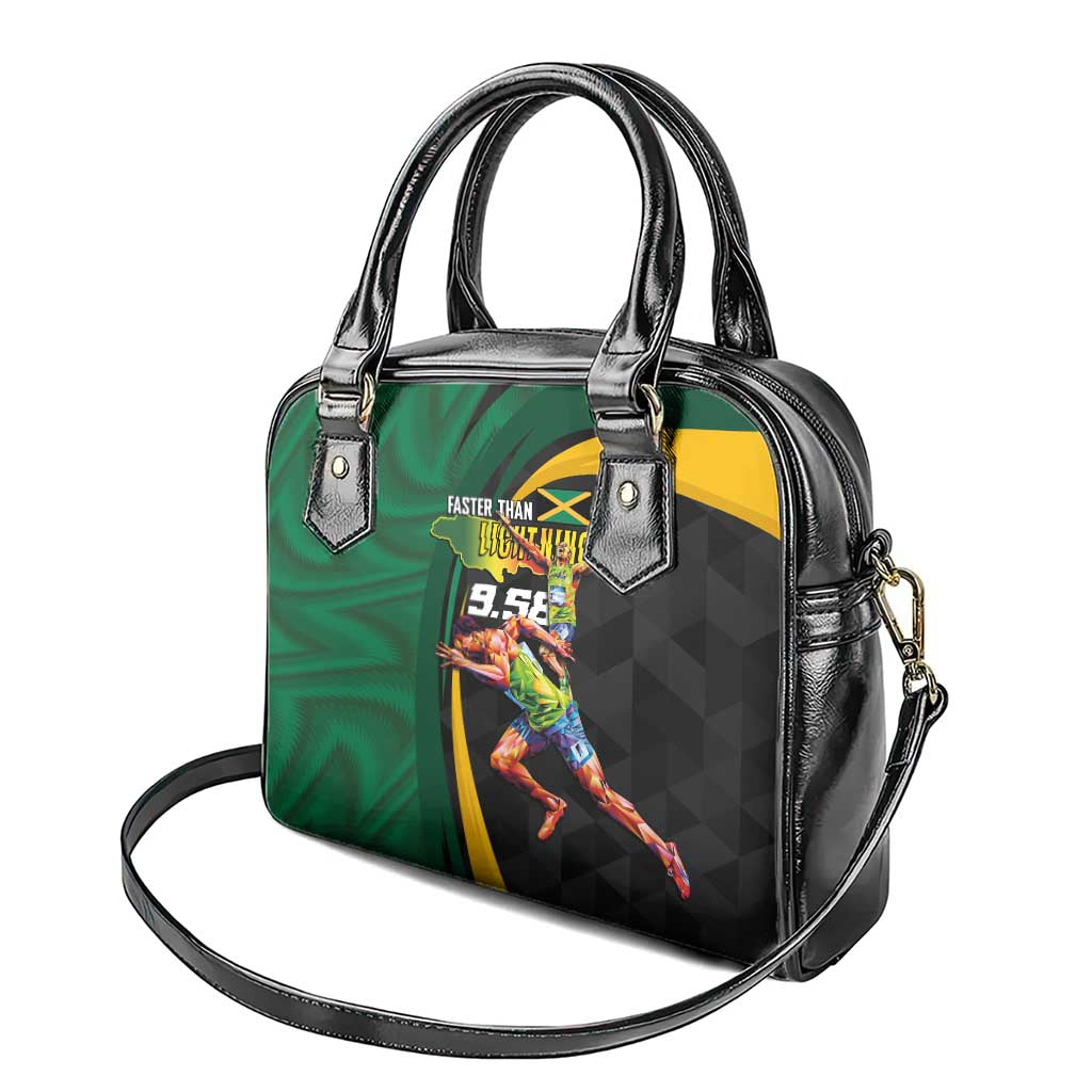Jamaican Pride Shoulder Handbag 9.58 Seconds-Faster Than Lightning LT03