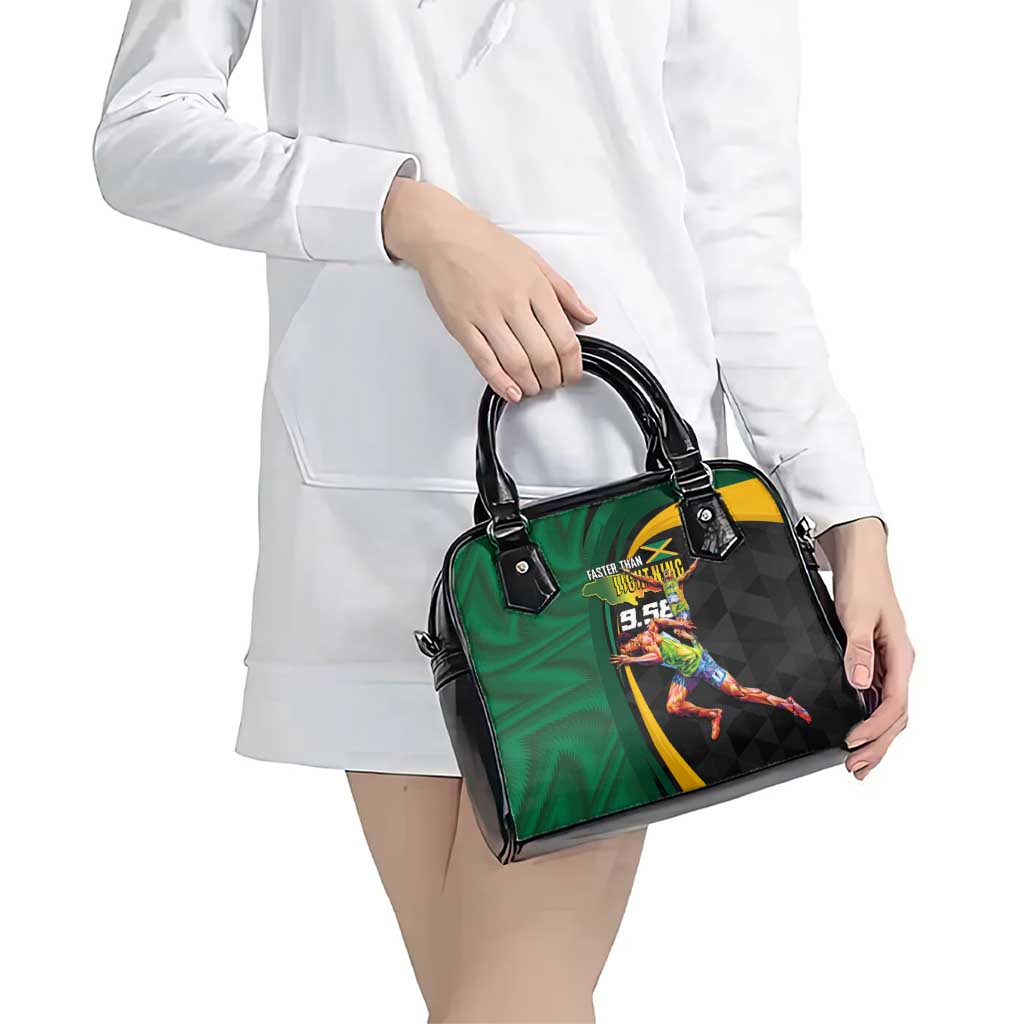 Jamaican Pride Shoulder Handbag 9.58 Seconds-Faster Than Lightning LT03