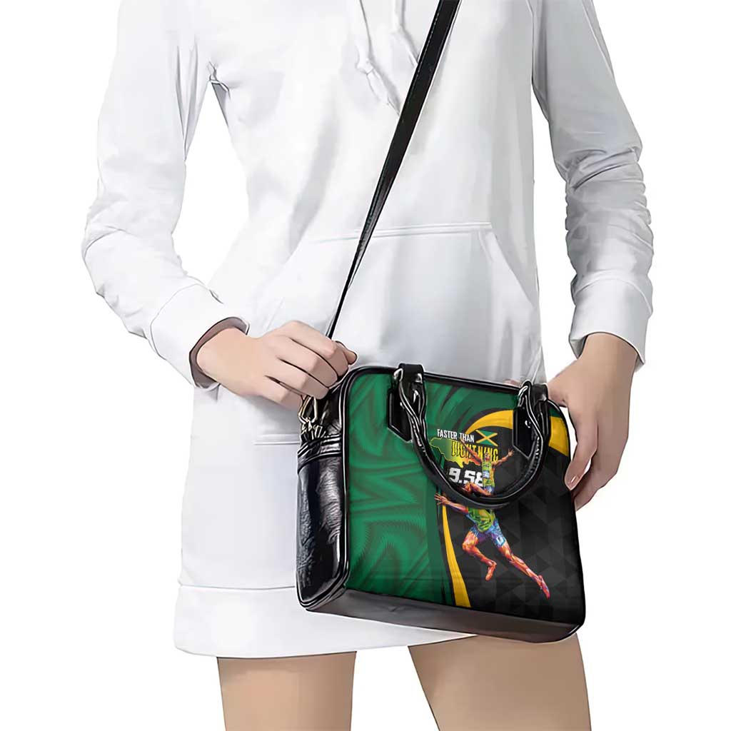 Jamaican Pride Shoulder Handbag 9.58 Seconds-Faster Than Lightning LT03