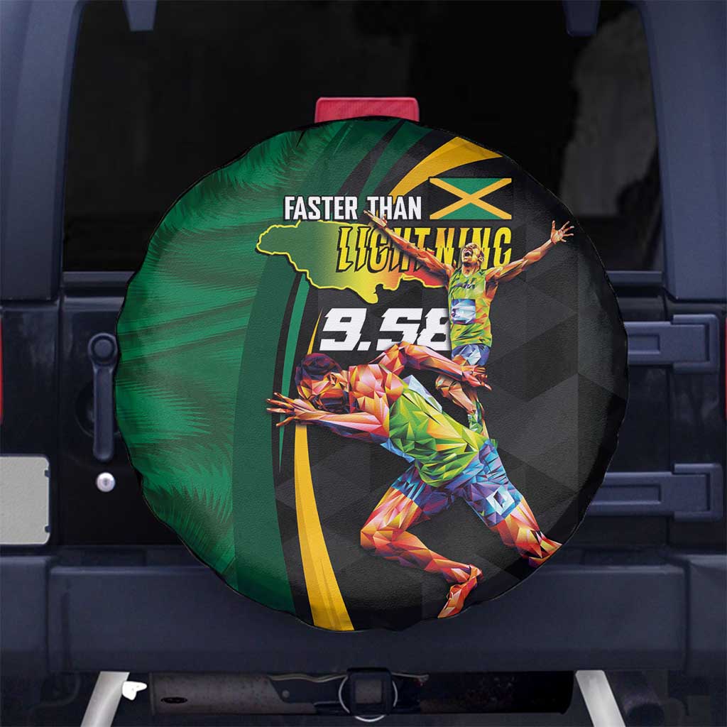 Jamaican Pride Spare Tire Cover 9.58 Seconds-Faster Than Lightning LT03