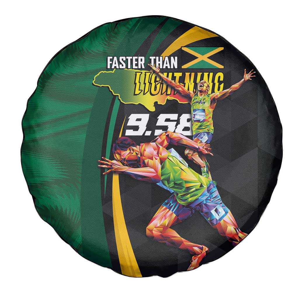 Jamaican Pride Spare Tire Cover 9.58 Seconds-Faster Than Lightning LT03