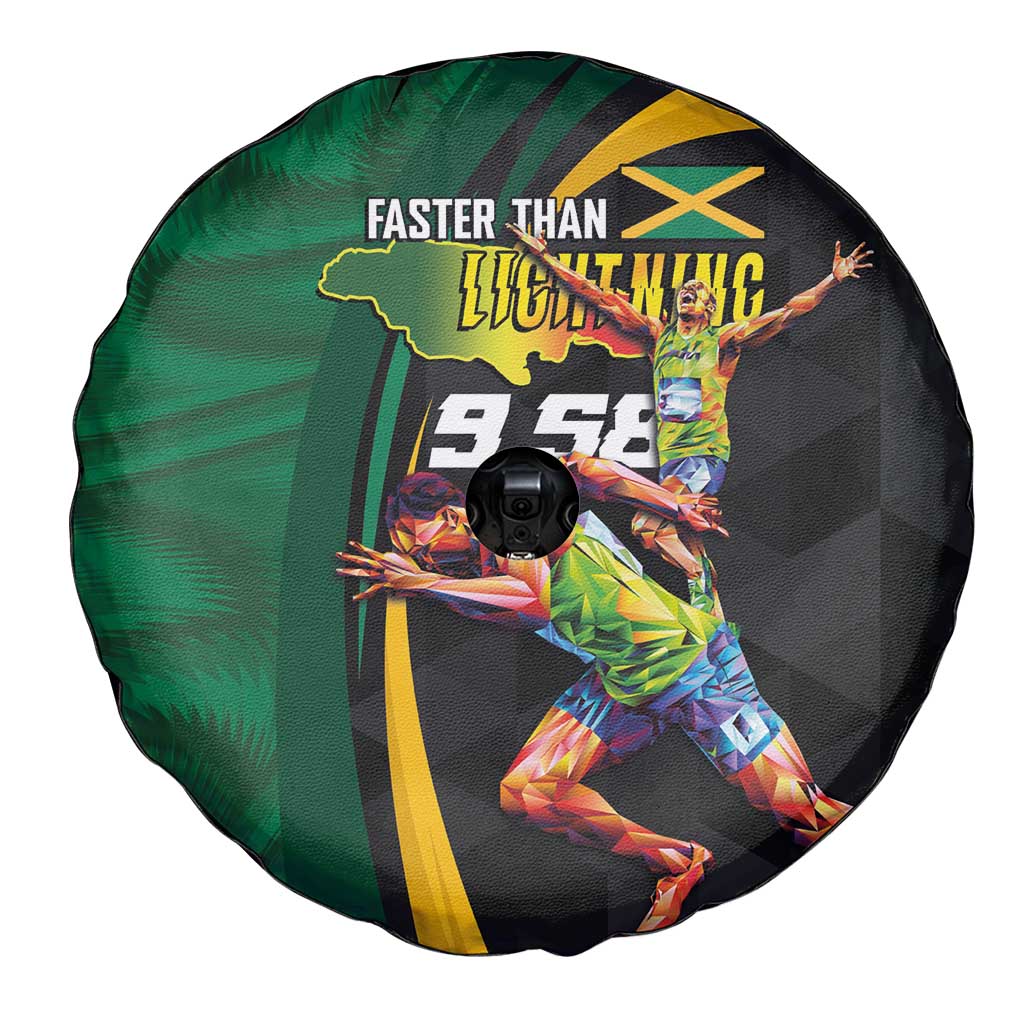 Jamaican Pride Spare Tire Cover 9.58 Seconds-Faster Than Lightning LT03