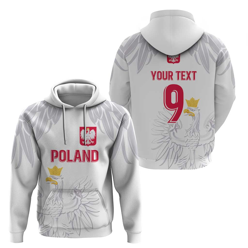 Custom Polish Football Jersey Hoodie Polska Eagle Athletic Soccer LT03